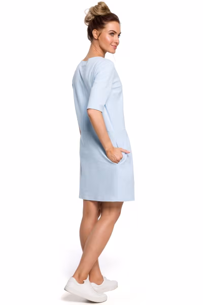 Sukienka Model MOE422 Sky Blue - Moe — zdjęcie 2