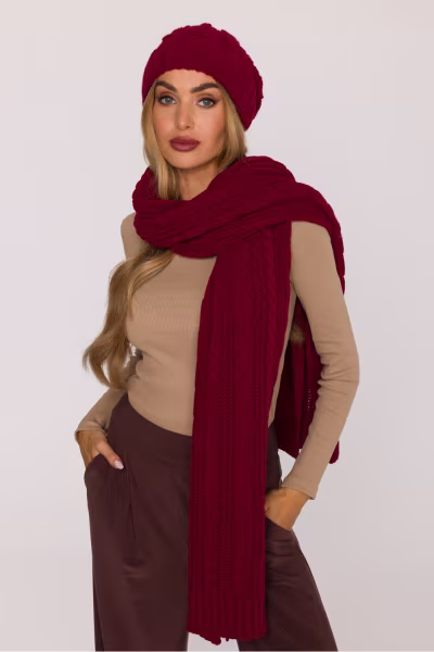 Szal Model MOE898 Bordo - Moe — zdjęcie 2