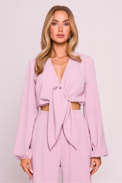 Bluzka Model MOE861 Dirty Pink - Moe — zdjęcie 1
