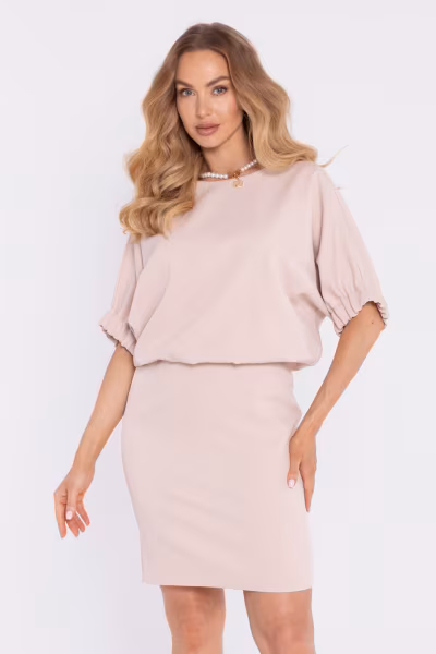 Sukienka Model MOE904 Light Beige - Moe — zdjęcie 1