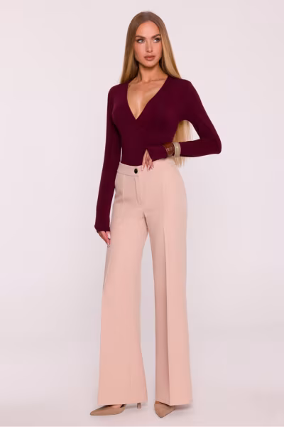 Spodnie Damskie Model MOE875 Beige - Moe — zdjęcie 1