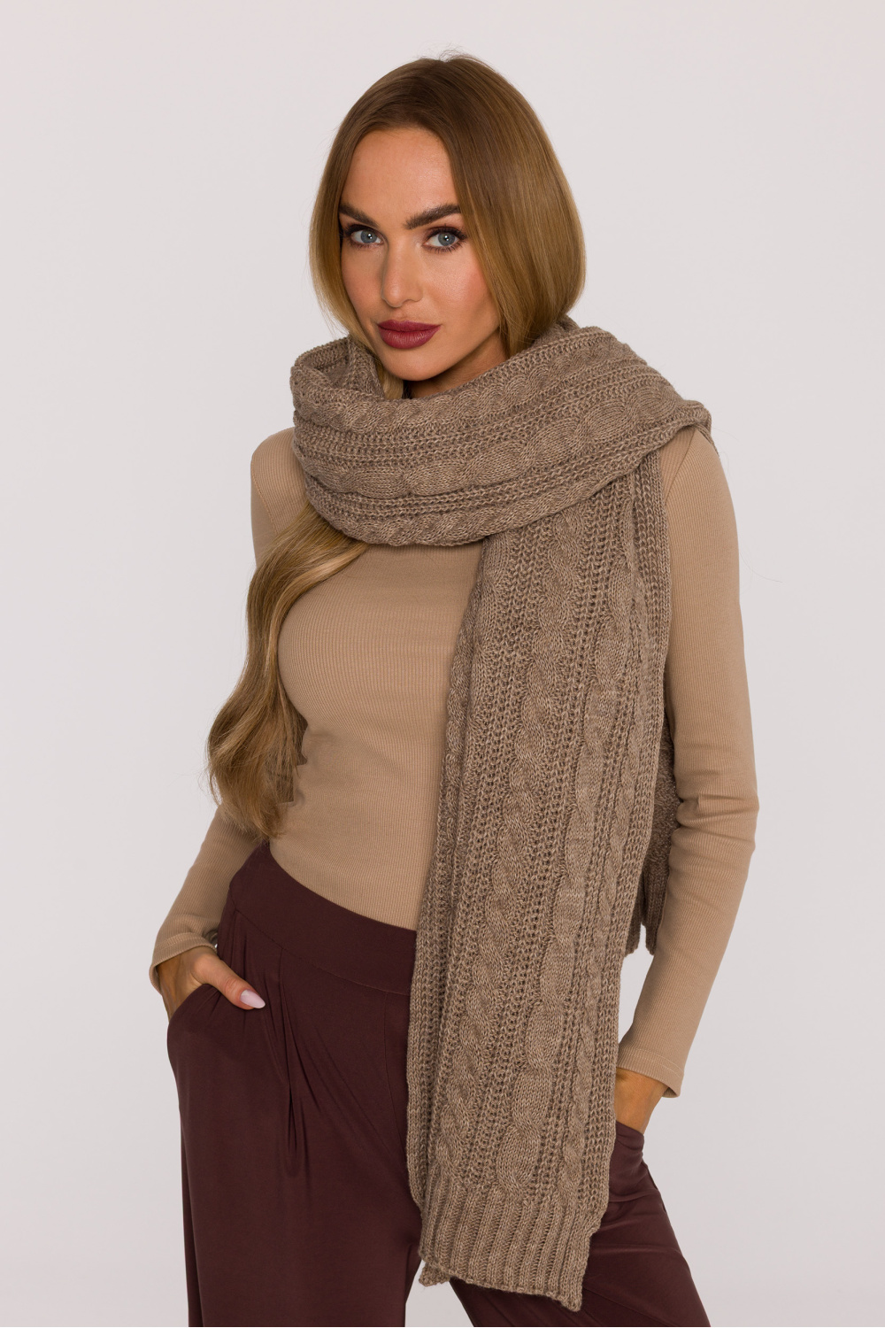 Szal Model MOE898 Beige - Moe