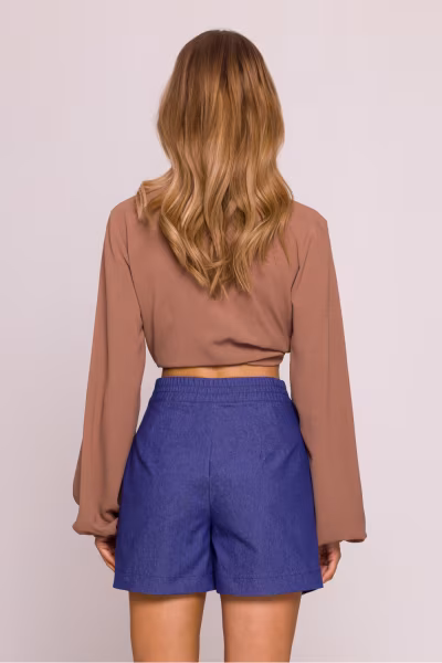 Szorty Damskie Model MOE860 Blue - Moe — zdjęcie 3