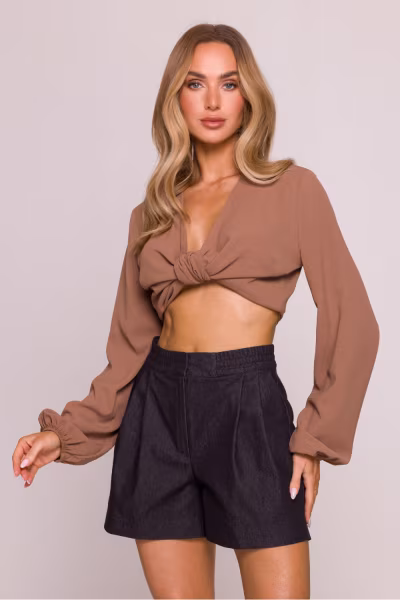 Szorty Damskie Model MOE860 Grafit - Moe — zdjęcie 1