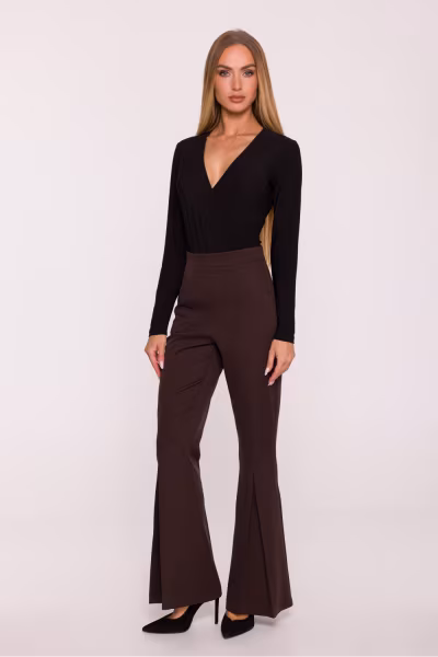 Spodnie Damskie Model MOE874 Brown - Moe — zdjęcie 1