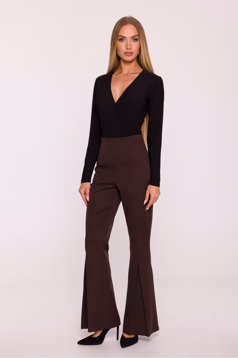 Spodnie Damskie Model MOE874 Brown - Moe