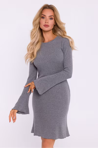 Sukienka Model MOE821 Grey Melange - Moe — zdjęcie 1