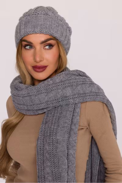 Czapka Model MOE897 Grey - Moe — zdjęcie 2