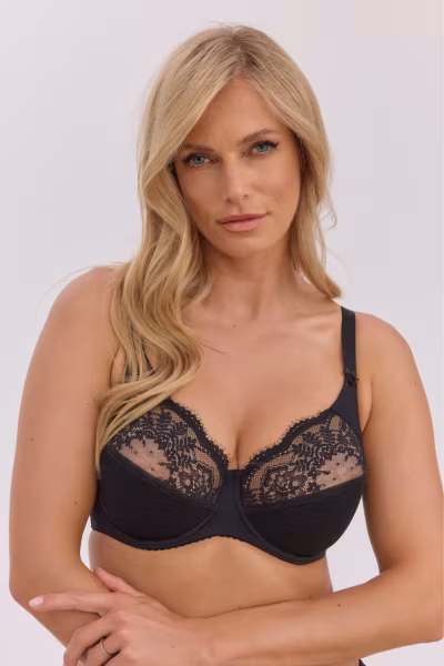 Biustonosz Soft Model Fancy 002 Black - Gaia — zdjęcie 1