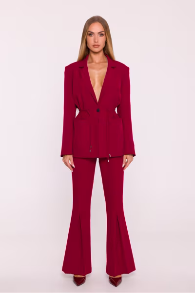 Spodnie Damskie Model MOE874 Bordo - Moe — zdjęcie 2
