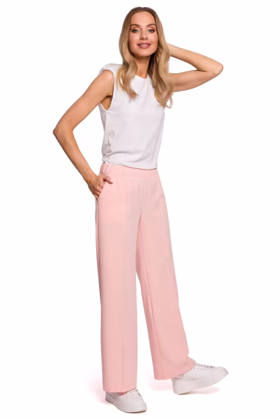 Spodnie Damskie Model MOE570 Powder Pink - Moe — zdjęcie 1