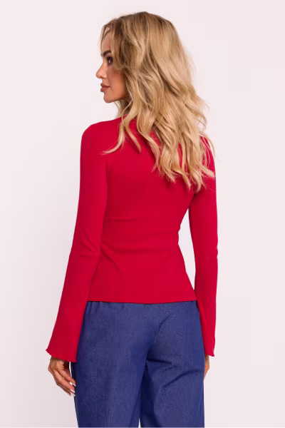 Bluzka Model MOE806 Red - Moe — zdjęcie 3