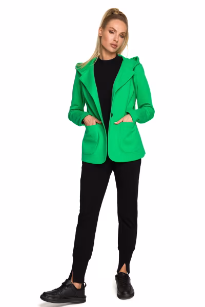 Żakiet Model MOE691 Green - Moe — zdjęcie 2