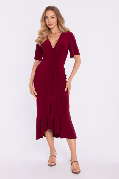 Sukienka Model MOE912 Bordo - Moe — zdjęcie 2