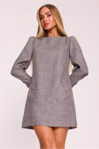 Sukienka Model MOE870 Grafit - Moe — zdjęcie 1