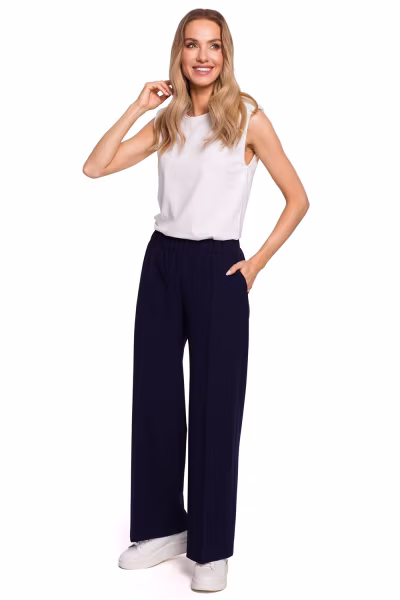 Spodnie Damskie Model MOE570 Navy - Moe — zdjęcie 1