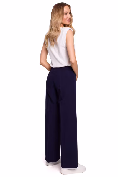 Spodnie Damskie Model MOE570 Navy - Moe — zdjęcie 2