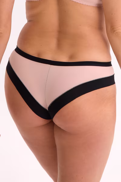 Figi brazyliany Model 1328B Black/Pink - Gaia — zdjęcie 3