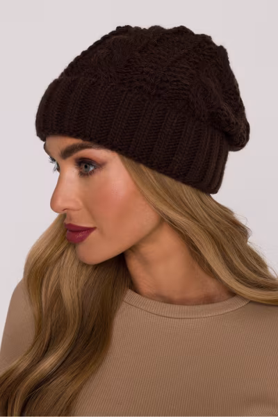 Czapka Model MOE897 Brown - Moe — zdjęcie 3