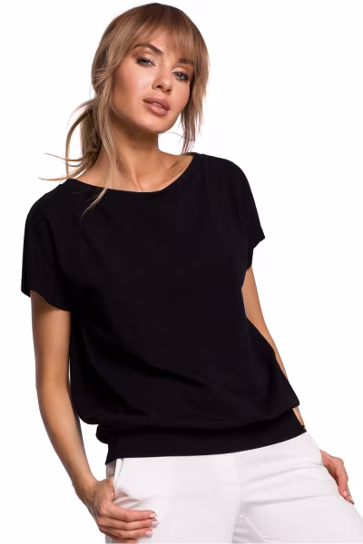 Bluzka Model MOE498 Black - Moe — zdjęcie 1
