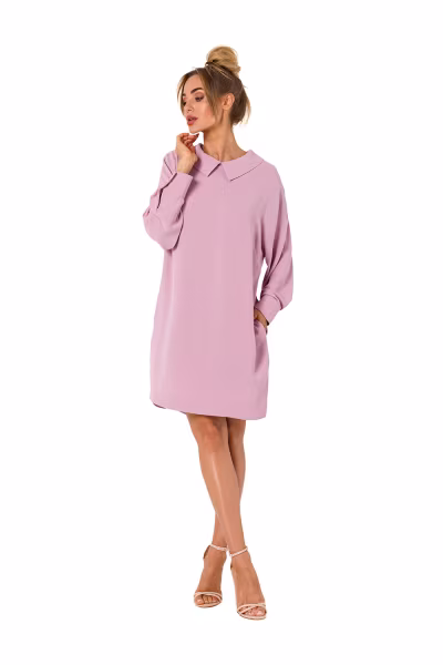 Sukienka Model MOE740 Dirty Pink - Moe — zdjęcie 2