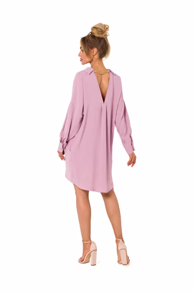 Sukienka Model MOE740 Dirty Pink - Moe — zdjęcie 3