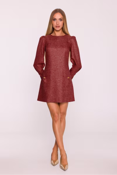 Sukienka Model MOE870 Bordo - Moe — zdjęcie 2