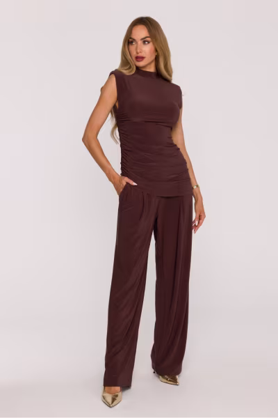 Spodnie Kombinezon Model MOE890 Brown - Moe — zdjęcie 1