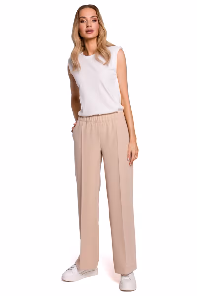 Spodnie Damskie Model MOE570 Beige - Moe — zdjęcie 1