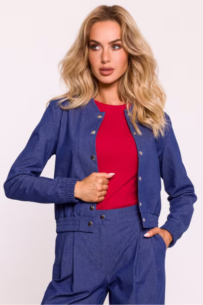 Kurtka Damska Model MOE800 Blue - Moe — zdjęcie 1