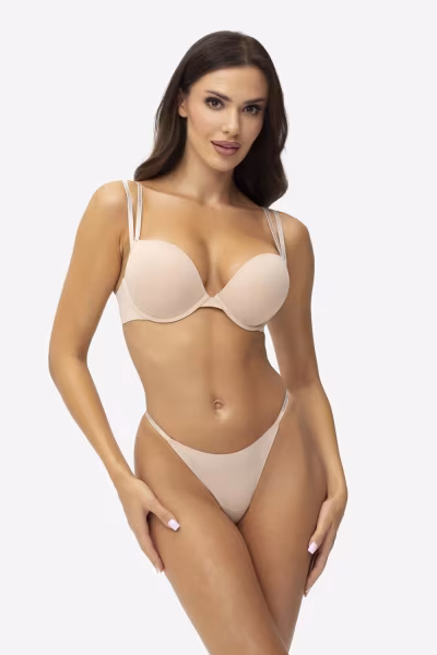 Biustonosz push up Biustonosz Push-up Model Wowefect Beige - Gatta — zdjęcie 1