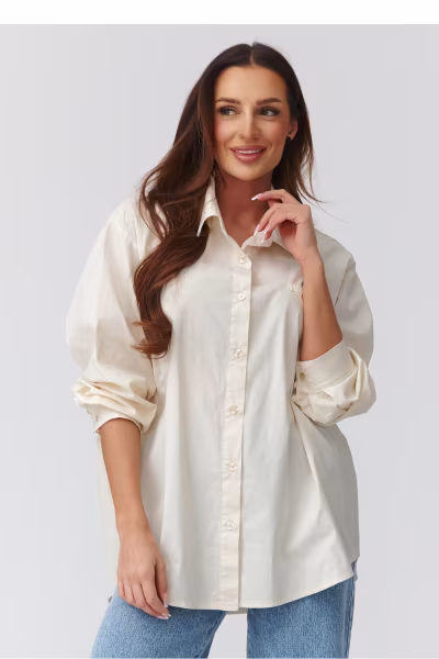 Koszula Damska Model C46 Light Beige - Makadamia — zdjęcie 1