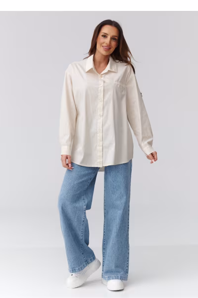 Koszula Damska Model C46 Light Beige - Makadamia — zdjęcie 2