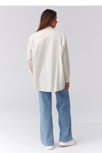 Koszula Damska Model C46 Light Beige - Makadamia — zdjęcie 3