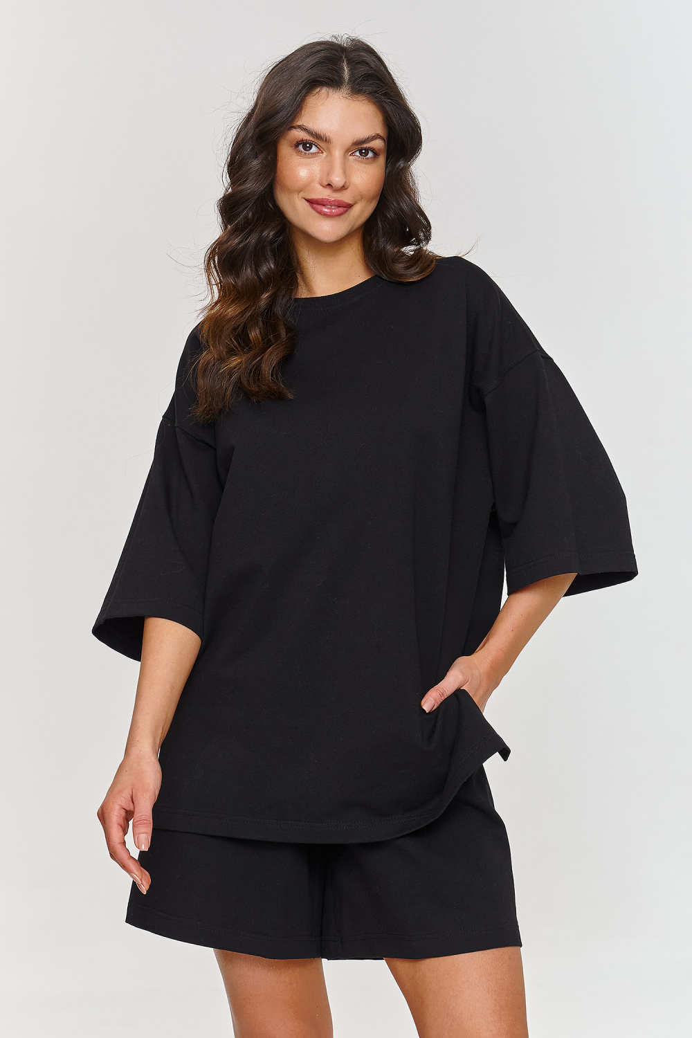 Spodnie Komplet Model M870 Black - Makadamia