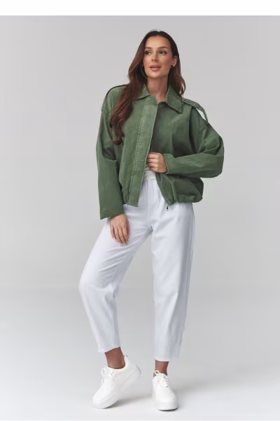 Kurtka Damska Model C48 Khaki - Makadamia — zdjęcie 2