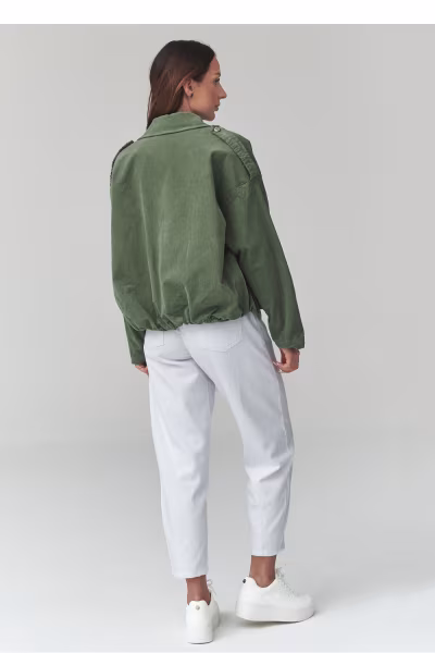 Kurtka Damska Model C48 Khaki - Makadamia — zdjęcie 3