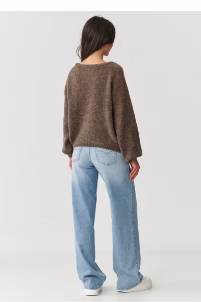 Sweter Damski Model S168 Mocca - Makadamia — zdjęcie 3
