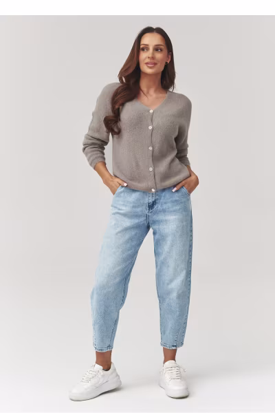 Sweter Damski Model C38 Mocca - Makadamia — zdjęcie 2