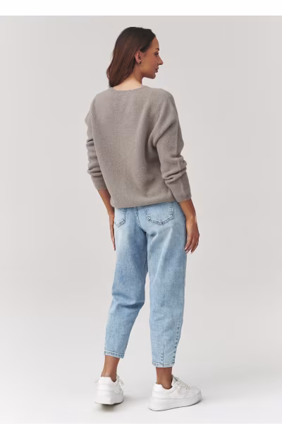 Sweter Damski Model C38 Mocca - Makadamia — zdjęcie 3