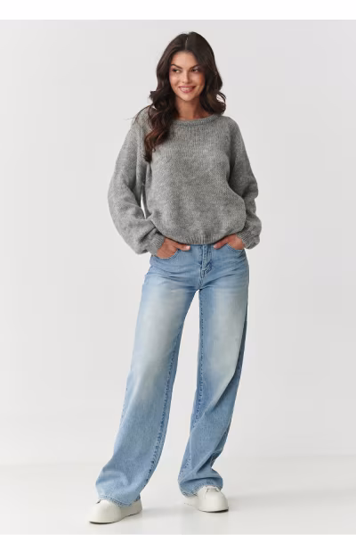 Sweter Damski Model S168 Grey Melange - Makadamia — zdjęcie 2