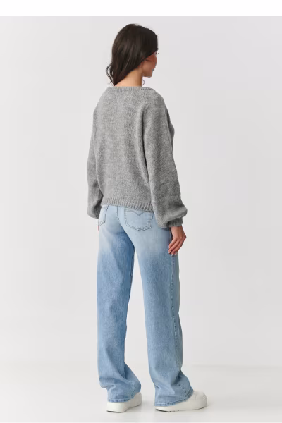 Sweter Damski Model S168 Grey Melange - Makadamia — zdjęcie 3