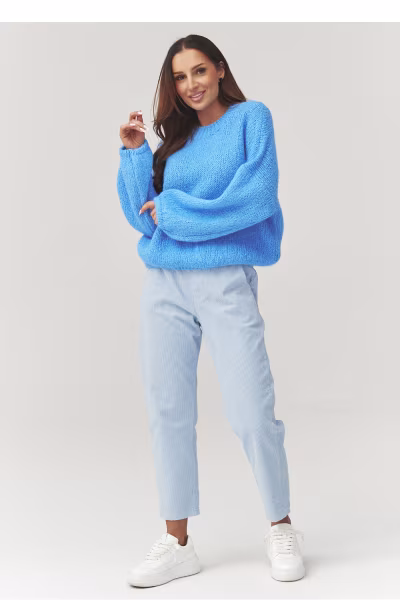 Sweter Damski Model C37 Blue Jeans - Makadamia — zdjęcie 2