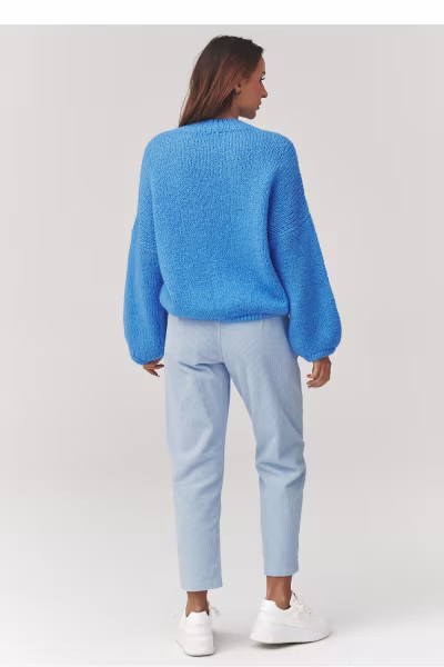Sweter Damski Model C37 Blue Jeans - Makadamia — zdjęcie 3