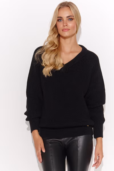 Sweter Damski Model S140 Black - Makadamia — zdjęcie 1