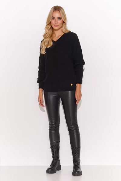 Sweter Damski Model S140 Black - Makadamia — zdjęcie 2