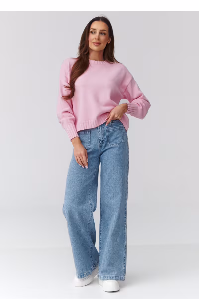 Sweter Damski Model C43 Powder Pink - Makadamia — zdjęcie 2
