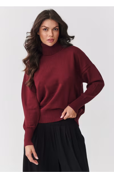 Golf Damski Model S165 Bordo - Makadamia — zdjęcie 1