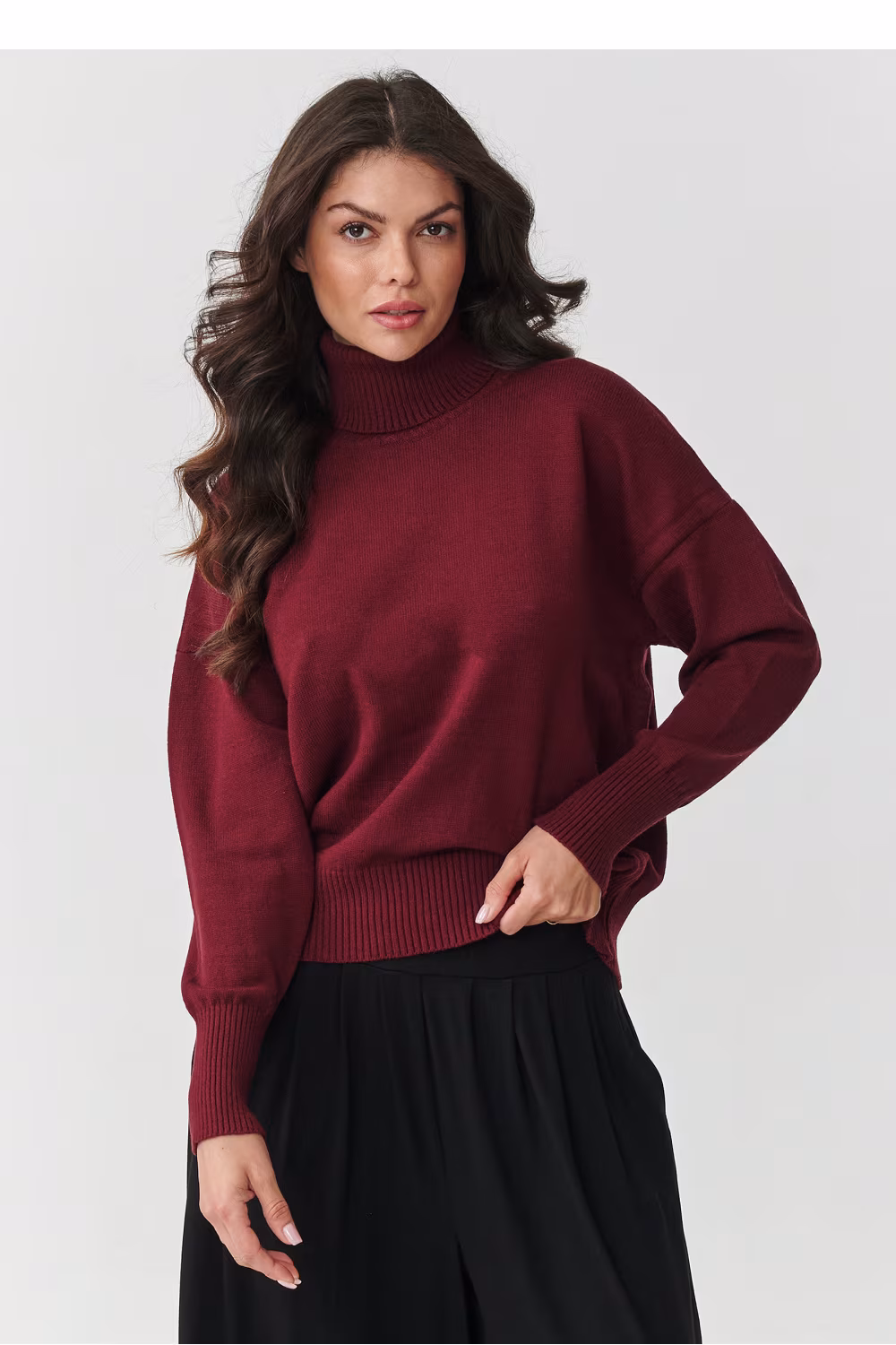 Golf Damski Model S165 Bordo - Makadamia