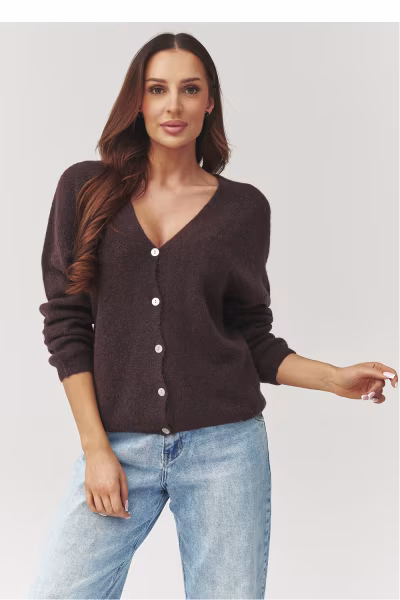 Sweter Damski Model C38 Czekolada - Makadamia — zdjęcie 1